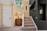 Staircase to master bedroom, junior guest suite and loft